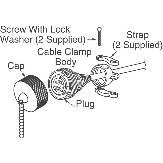 213823-2 TE Connectivity AMP Connectors  Accessoires pour connecteurs circulaires